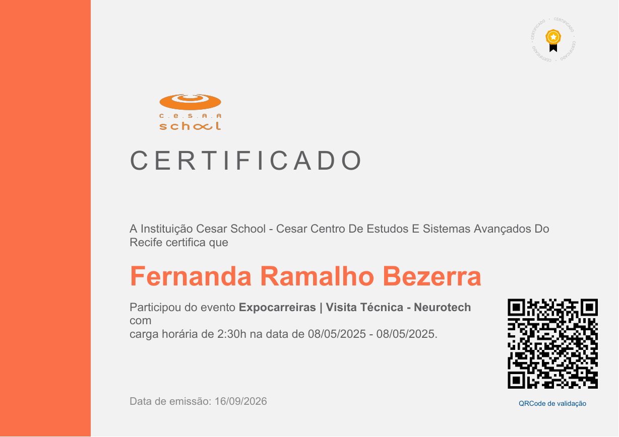 Certificado Visita Técnica - Neurotech